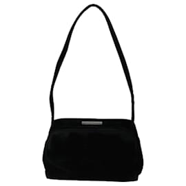 Prada-PRADA Shoulder Bag Velor Black Auth 73144-Black