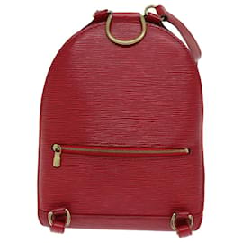 Louis Vuitton-Mochila LOUIS VUITTON Epi Mabillon Vermelho Castelhano M52237 Autenticação de LV 73050-Outro