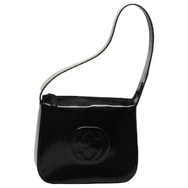 Gucci-GUCCI Shoulder Bag Patent leather Black 001 1364 1703 Auth ep4128-Black