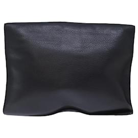 Louis Vuitton-Bolso de mano LOUIS VUITTON Taurillon Portfolio Cuero Negro M48811 LV Auth 73222-Negro