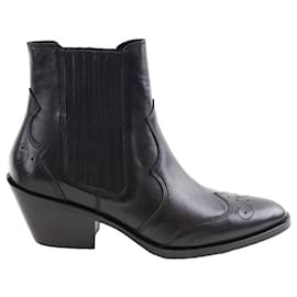 Mellow Yellow-Leather boots-Black