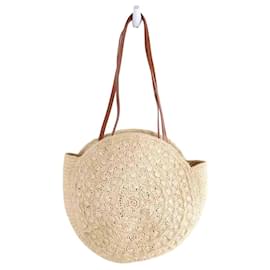 SéZane-Leather shoulder handbag-Beige