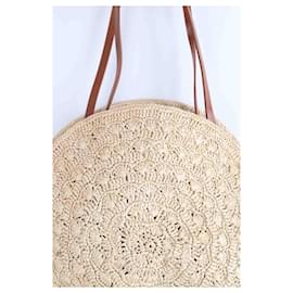 SéZane-Leather shoulder handbag-Beige
