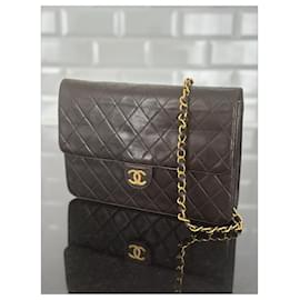 Chanel-Brieftasche mit Kette-Schwarz