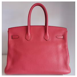 Hermès-Hermes Birkin 35 bag in bougainvillea color-Coral