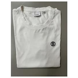 Burberry-White Burberry T-shirt current collection 2024-White