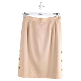 Saint Laurent-falda de lana-Beige