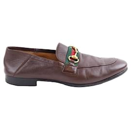 Gucci-Mocasines de cuero-Castaño