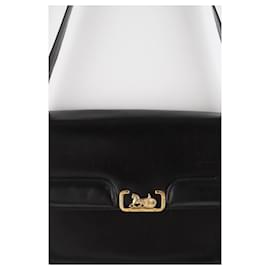 Céline-This shoulder bag features a leather body-Black