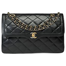 Chanel-CHANEL Timeless/Classique Bag in Black Leather - 101846-Black
