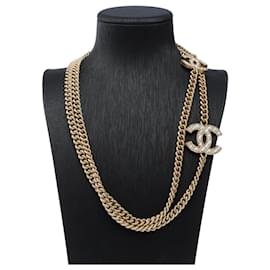 Chanel-Joyas CHANEL CC en metal dorado - 101605-Dorado