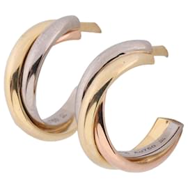 Cartier-Cartier Trinity Earrings Jewelry 750(YG×PG×WG) 4.5g-Golden