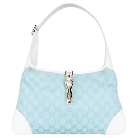 Gucci-Gucci GG Monogram Jackie Shoulder Bag-Blue