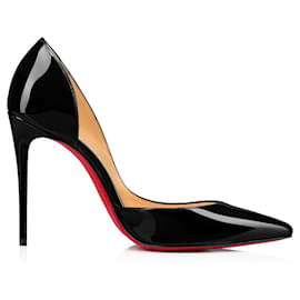 Christian Louboutin-Christian Louboutin Iriza 100 mm Pumps - Lackleder - Schwarz - Damen-Schwarz,Rot