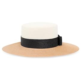 Gucci-Cappello in paglia con lamé Gucci-Beige