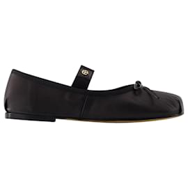 Anine Bing-Jolie Ballerinas - ANINE BING - Leather - Black-Black