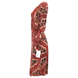 Etro-Etro Elba Jersey Paisley Dress in Red Viscose-Red
