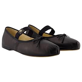 Anine Bing-Jolie Ballerinas - ANINE BING - Leather - Black-Black