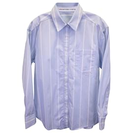 Alexander Wang-Alexander Wang Oversized Striped Shirt in Blue Cotton-Blue