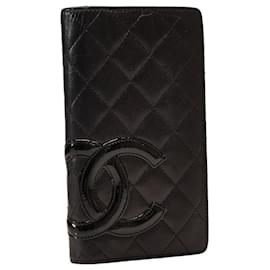 Chanel-Chanel Cambon Quilted Leather Bifold Wallet Leather Long Wallet in Good condition-Other