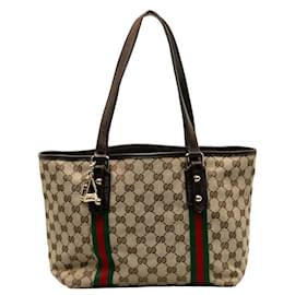 Gucci-Gucci GG Canvas Jolicoeur Tote Bag Canvas Tote Bag 137396 in Good condition-Other