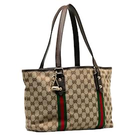 Gucci-Gucci GG Canvas Jolicoeur Tote Bag Canvas Tote Bag 137396 in Good condition-Other