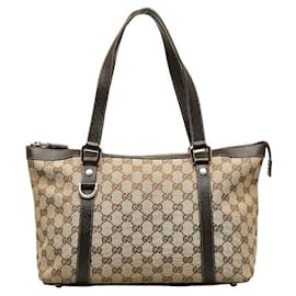 Gucci-Gucci  GG Canvas Abbey Tote Canvas Tote Bag 141470 in Good condition-Other