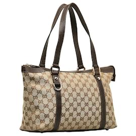 Gucci-Gucci  GG Canvas Abbey Tote Canvas Tote Bag 141470 in Good condition-Other