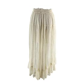 Autre Marque-Non Signé / Unsigned skirts T.International XS Viscose-Cream