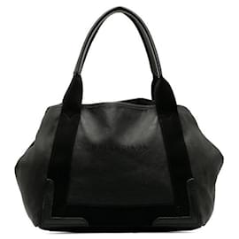 Balenciaga-Balenciaga Leather Navy Cabas S Tote Leather Tote Bag 339933 in Good condition-Other