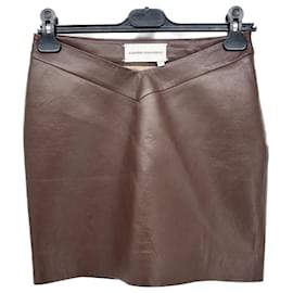 Autre Marque-Aleksandre Akhalkatsishvili skirts T.International S Vegan leather-Brown
