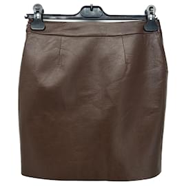 Autre Marque-Aleksandre Akhalkatsishvili skirts T.International S Vegan leather-Brown