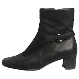 Prada-Black square toe ankle boots - size EU 37-Black