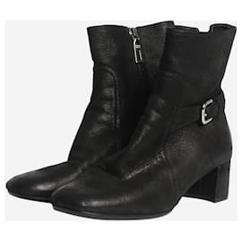 Prada-Black square toe ankle boots - size EU 37-Black