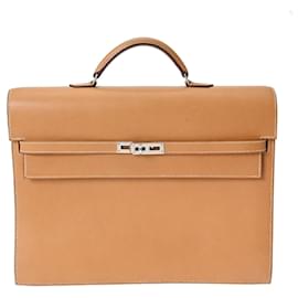 Hermès-Bolsos Maletines-Castaño