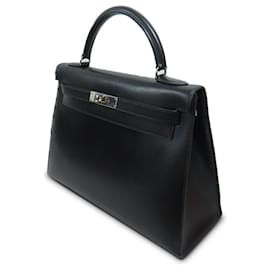 Hermès-Hermès Black Box Calf Kelly Sellier 32-Black