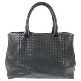 Bottega Veneta-Bottega Veneta Black Intrecciato Tote Bag-Black