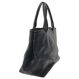 Bottega Veneta-Bottega Veneta Black Intrecciato Tote Bag-Black