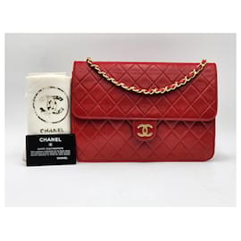 Chanel-Chanel zeitlose klassische Einzelklappen-Schultertasche-Rot