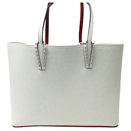 Christian Louboutin-NEW CHRISTIAN LOUBOUTIN CABATA LARGE HANDBAG 3205218F611 LEATHER HAND BAG-Cream