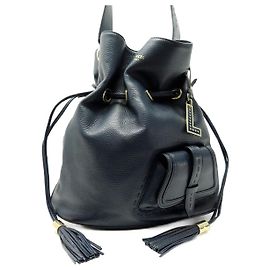 LANCEL PREMIER FLIRT HANDBAG A10924 NAVY BLUE GRAINED LEATHER SHOULDER BAG Navy blue