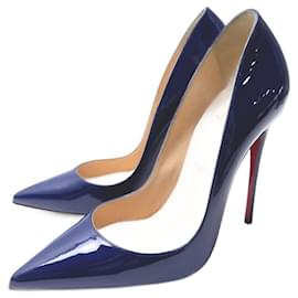 Christian Louboutin-ZAPATOS CHRISTIAN LOUBOUTIN SO KATE 36.5 EN CHAROL ZAPATOS DE SALÓN-Azul