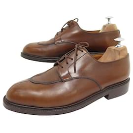 JM Weston-JM WESTON DEMI HUNTING SHOES 598 8E 42 LARGE DERBY IN BROWN LEATHER SHOES-Brown