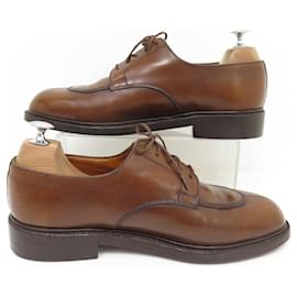 JM Weston-JM WESTON DEMI HUNTING SHOES 598 8E 42 LARGE DERBY IN BROWN LEATHER SHOES-Brown