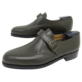 JM Weston-NEW JM WESTON DERBY FLORE 531 MOCCASIN BUCKLE 8D 42 LEATHER SHOES-Khaki