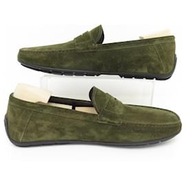 JM Weston-NEW JM WESTON SHOES AJACCIO MOCCASIN 914 9 43 KHAKI SUEDE + SHOE SHOES-Khaki