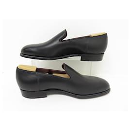 JM Weston-NEW JM WESTON SHOES ULTRA 345 LEATHER MOCCASINS 8E 42 L SHOE SHOE-Black