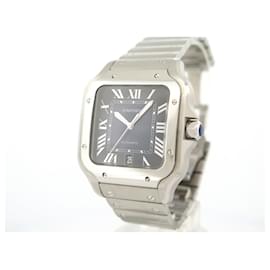 Cartier-NEW SANTOS DE CARTIER GM WSSA0030 STEEL AUTOMATIC FULLSET WATCH-Silvery