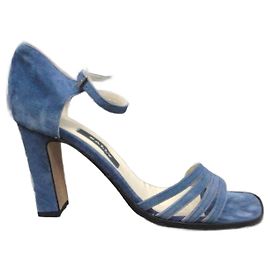Sandales Bally Effeto en daim bleu Bleu