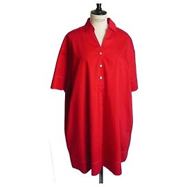 Vestido vermelho BELLEROSE novo em algodão T1 Vermelho